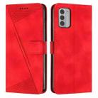 For Nokia G42 Dream Triangle Leather Phone Case with Lanyard(Red) - 1