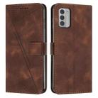 For Nokia G42 Dream Triangle Leather Phone Case with Lanyard(Brown) - 1