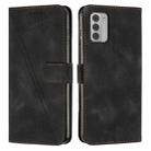 For Nokia G42 Dream Triangle Leather Phone Case with Lanyard(Black) - 1
