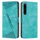 For Sony Xperia 1 IV Dream Triangle Leather Phone Case with Lanyard(Green) - 1