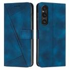 For Sony Xperia 1 V 2023 Dream Triangle Leather Phone Case with Lanyard(Blue) - 1