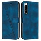 For Sony Xperia 5 IV Dream Triangle Leather Phone Case with Lanyard(Blue) - 1