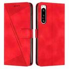 For Sony Xperia 5 IV Dream Triangle Leather Phone Case with Lanyard(Red) - 1