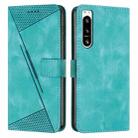 For Sony Xperia 5 IV Dream Triangle Leather Phone Case with Lanyard(Green) - 1