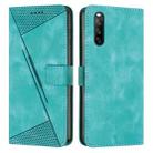 For Sony Xperia 10 IV Dream Triangle Leather Phone Case with Lanyard(Green) - 1
