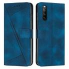 For Sony Xperia 10 V 2023 Dream Triangle Leather Phone Case with Lanyard(Blue) - 1