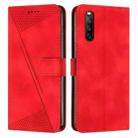 For Sony Xperia 10 V 2023 Dream Triangle Leather Phone Case with Lanyard(Red) - 1