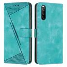 For Sony Xperia 10 V 2023 Dream Triangle Leather Phone Case with Lanyard(Green) - 1