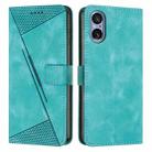 For Sony Xperia 5 V Dream Triangle Leather Phone Case with Lanyard(Green) - 1