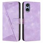 For Sony Xperia 5 V Dream Triangle Leather Phone Case with Lanyard(Purple) - 1