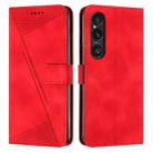 For Sony Xperia 1 VI Dream Triangle Leather Phone Case with Lanyard(Red) - 1