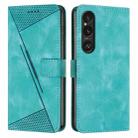 For Sony Xperia 1 VI Dream Triangle Leather Phone Case with Lanyard(Green) - 1