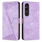 For Sony Xperia 1 VI Dream Triangle Leather Phone Case with Lanyard(Purple) - 1