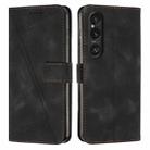 For Sony Xperia 1 VI Dream Triangle Leather Phone Case with Lanyard(Black) - 1