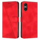 For Sony Xperia 10 VI Dream Triangle Leather Phone Case with Lanyard(Red) - 1