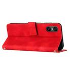 For Sony Xperia 10 VI Dream Triangle Leather Phone Case with Lanyard(Red) - 3