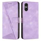 For Sony Xperia 10 VI Dream Triangle Leather Phone Case with Lanyard(Purple) - 1