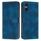 For Sony Xperia 5 VI Dream Triangle Leather Phone Case with Lanyard(Blue) - 1