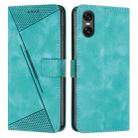 For Sony Xperia 5 VI Dream Triangle Leather Phone Case with Lanyard(Green) - 1