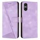 For Sony Xperia 5 VI Dream Triangle Leather Phone Case with Lanyard(Purple) - 1