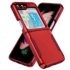 For Samsung Galaxy Z Flip5 5G Pioneer Armor Heavy Duty PC + TPU Phone Case(Red + Rose Red) - 1
