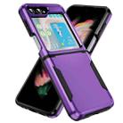 For Samsung Galaxy Z Flip5 5G Pioneer Armor Heavy Duty PC + TPU Phone Case(Purple Black) - 1