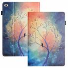 For iPad mini / 2 / 3 / 4 / mini 2019 Sewing Litchi Texture Smart Leather Tablet Case(Oil Painting Tree) - 1