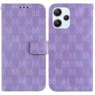 For Xiaomi Redmi 12 Double 8-shaped Embossed Leather Phone Case(Purple) - 1
