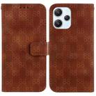 For Xiaomi Redmi 12 Double 8-shaped Embossed Leather Phone Case(Brown) - 1