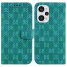 For Xiaomi Poco F5 / Note 12 Turbo Double 8-shaped Embossed Leather Phone Case(Green) - 1
