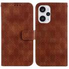 For Xiaomi Poco F5 / Note 12 Turbo Double 8-shaped Embossed Leather Phone Case(Brown) - 1