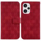 For Xiaomi Poco F5 / Note 12 Turbo Double 8-shaped Embossed Leather Phone Case(Red) - 1