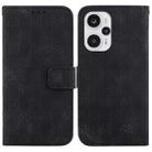 For Xiaomi Poco F5 / Note 12 Turbo Double 8-shaped Embossed Leather Phone Case(Black) - 1