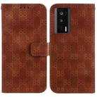 For Xiaomi Poco F5 Pro/Redmi K60/K60 Pro Double 8-shaped Embossed Leather Phone Case(Brown) - 1