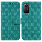 For Xiaomi Redmi Note 12S Double 8-shaped Embossed Leather Phone Case(Green) - 1