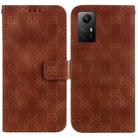 For Xiaomi Redmi Note 12S Double 8-shaped Embossed Leather Phone Case(Brown) - 1