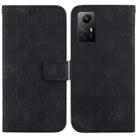 For Xiaomi Redmi Note 12S Double 8-shaped Embossed Leather Phone Case(Black) - 1