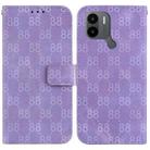 For Xiaomi Redmi A1+ 4G Global/Poco C50 Double 8-shaped Embossed Leather Phone Case(Purple) - 1