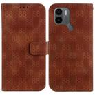 For Xiaomi Redmi A1+ 4G Global/Poco C50 Double 8-shaped Embossed Leather Phone Case(Brown) - 1