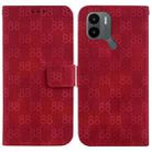 For Xiaomi Redmi A1+ 4G Global/Poco C50 Double 8-shaped Embossed Leather Phone Case(Red) - 1