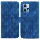 For Xiaomi Redmi Note 12 4G Global Double 8-shaped Embossed Leather Phone Case(Blue) - 1