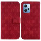 For Xiaomi Redmi Note 12 4G Global Double 8-shaped Embossed Leather Phone Case(Red) - 1