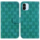 For Xiaomi Redmi A1 / A2 Double 8-shaped Embossed Leather Phone Case(Green) - 1