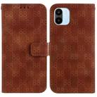 For Xiaomi Redmi A1 / A2 Double 8-shaped Embossed Leather Phone Case(Brown) - 1