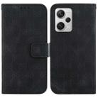 For Xiaomi Redmi Note 12 Pro+ Global Double 8-shaped Embossed Leather Phone Case(Black) - 1
