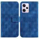 For Xiaomi Redmi Note 12 Pro 5G Global Double 8-shaped Embossed Leather Phone Case(Blue) - 1