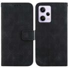 For Xiaomi Redmi Note 12 Pro 5G Global Double 8-shaped Embossed Leather Phone Case(Black) - 1