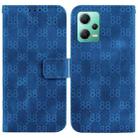 For Xiaomi Redmi Note 12 5G Global/Poco X5 Double 8-shaped Embossed Leather Phone Case(Blue) - 1