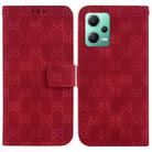 For Xiaomi Redmi Note 12 5G Global/Poco X5 Double 8-shaped Embossed Leather Phone Case(Red) - 1