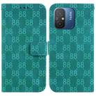 For Xiaomi Redmi 12C / 11A Double 8-shaped Embossed Leather Phone Case(Green) - 1